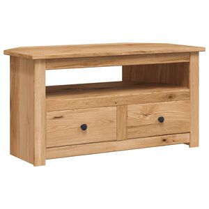 vidaXL stūra TV skapītis, 93x49x49 cm, priedes masīvkoks