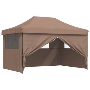 vidaXL Balles telts 292 x 440 x 315 cm Brūna Oksforda audums
