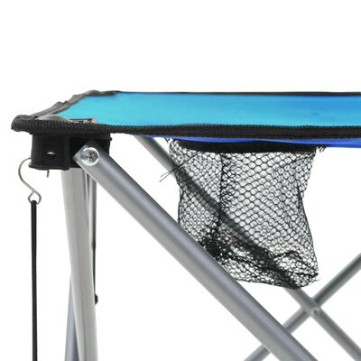 vidaXL trīsdaļīgs kempinga galda un krēslu komplekts, zils
