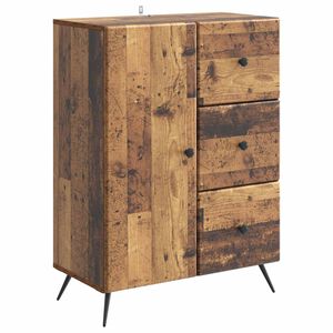 vidaXL Puse ar atvilktni Vecs koks 66 x 34,5 x 90 cm Inženierijas koks