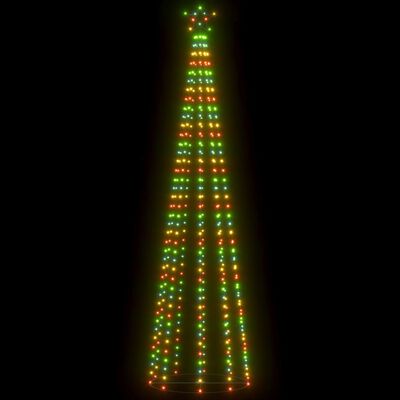 vidaXL Ziemassvētku egle, 400 krāsainas LED lampiņas, 100x360 cm