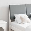 vidaXL Mīkstināts gultas galvgalis Gaiši pelēks 120 cm