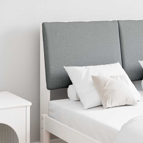 vidaXL Mīkstināts gultas galvgalis Gaiši pelēks 120 cm