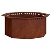 vidaXL Ugunskura gredzens Rūsa 60 x 60 x 25 cm Novecināts tērauds