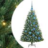 vidaXL Mākslīgā Saliekamā Ziemassvētku Egle Zaļa 120 cm PVC un metāls