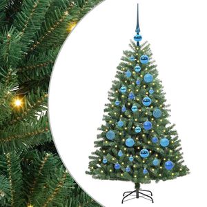vidaXL Mākslīgā Saliekamā Ziemassvētku Egle Zaļa 120 cm PVC un metāls