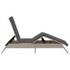 vidaXL sauļošanās krēsls ar matraci, gaiši pelēks, PE rotangpalma
