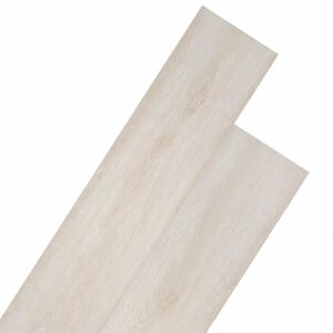 vidaXL Grīdas dēļi Balts 5,26 m&sup2; 18 gab. PVC