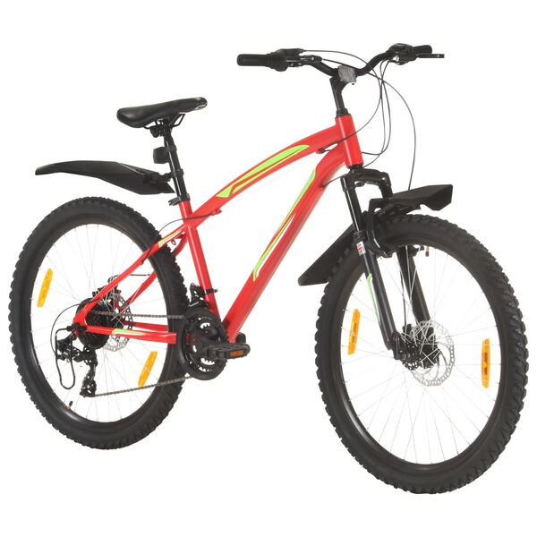 vidaXL kalnu velosipēds, 21 ātrums, 26'', 36 cm, sarkans