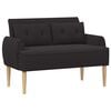 vidaXL Divvietīga mēbele ar pogu pūkām Melns 117 x 67 x 77 cm Boucl&eacute;