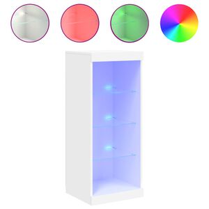 vidaXL kumode ar LED lampiņām, balta, 41x37x100 cm