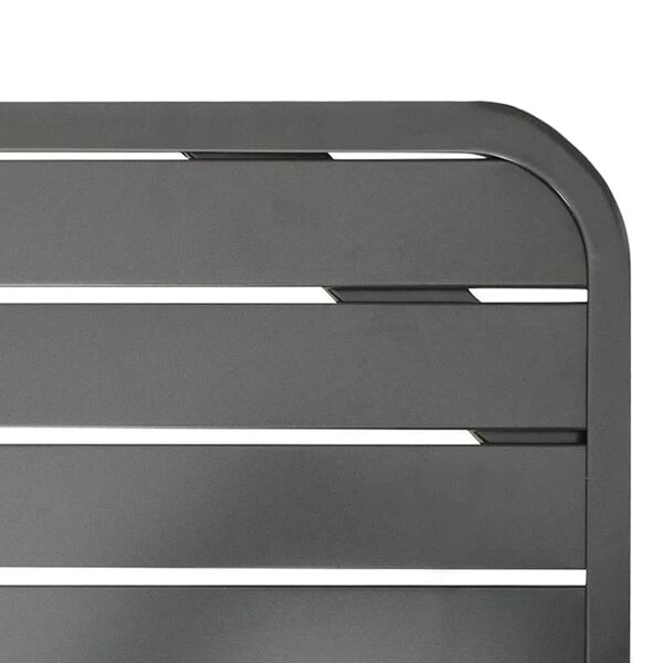 vidaXL dārza galds, 180x83x72 cm, tumši pelēks, tērauds