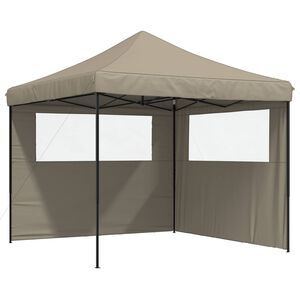 vidaXL Balles telts 292 x 292 x 315 cm Pelēkbrūna Oksforda audums