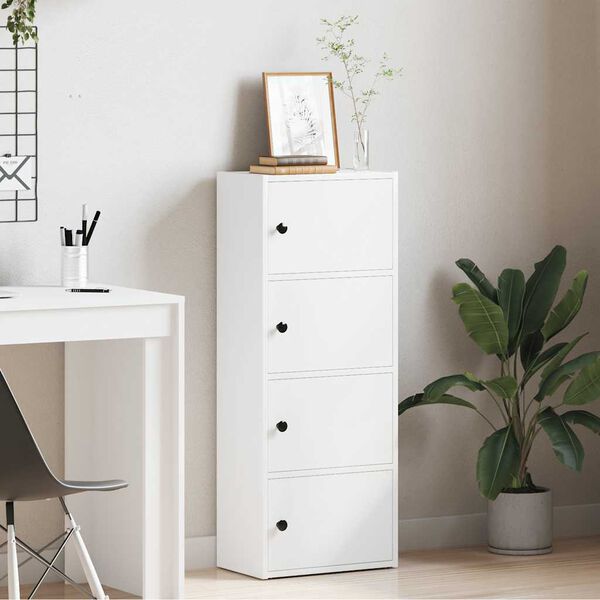 vidaXL Grāmatu skapis Balts 40x24x102 cm Engineered Wood