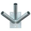 vidaXL Karoga Pole Turētājs Sudraba 10,5 x 7,5 x 0,2 cm Tērauds