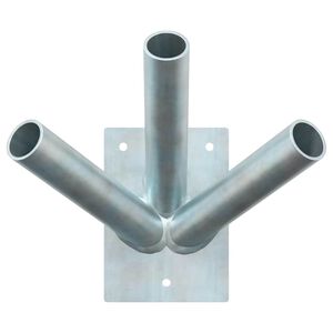 vidaXL Karoga Pole Turētājs Sudraba 10,5 x 7,5 x 0,2 cm Tērauds