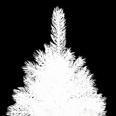 vidaXL izgaismota Ziemassvētku egle, balta, 120 cm
