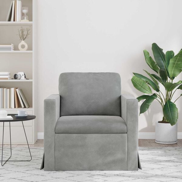 vidaXL Dīvāns Gai&scaron;i pelēks