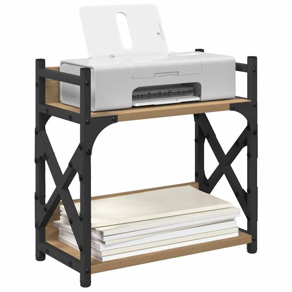 vidaXL Printera statīvs Artisānā ozols 40 x 20 x 40 cm