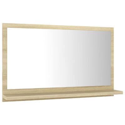 vidaXL vannasistabas spogulis, ozolkoka krāsā, 60x10,5x37 cm