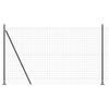 vidaXL Žogs ar stabu Pelēka 1,6 x 10 m Tērauds un PVC