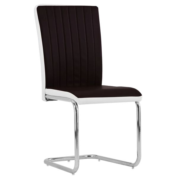 vidaXL konsoles virtuves krēsli, 2 gab., brūna mākslīgā āda