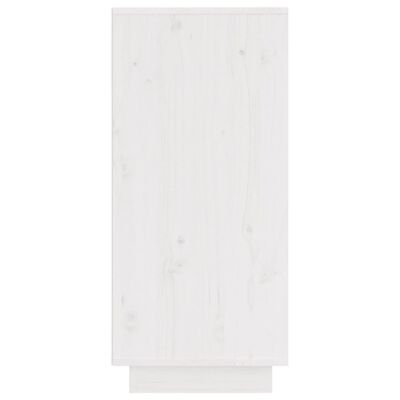vidaXL kumode, balta, 31,5x34x75 cm, priedes masīvkoks
