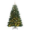 vidaXL mākslīgā Ziemassvētku egle, bumbiņu komplekts, 240 cm, 300 LED