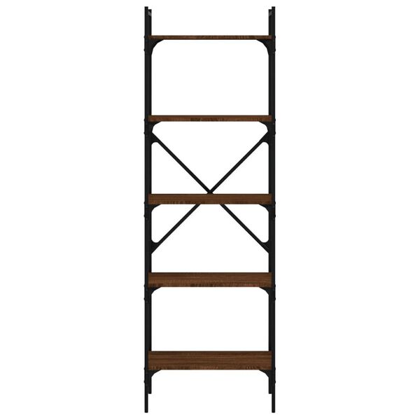 vidaXL grāmatu plaukts, 5 līmeņi, ozola krāsa, 56x31,5x174 cm, koks