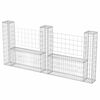 vidaXL gabions, U-forma, cinkots tērauds, 240x20x100 cm