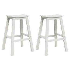 vidaXL Bāra krēsls 2 gab. Balts 52 x 43 x 73,5 cm HDPE