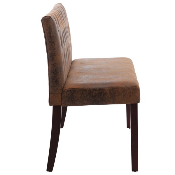 vidaXL sols, 148,5 cm, brūna mākslīgā zam&scaron;āda