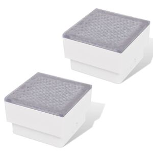 vidaXL zemē iebūvējamas LED lampas, 2 gab., 100x100x68 mm