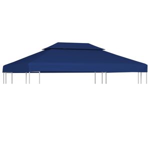vidaXL nojumes jumta pārsegs, divdaļīgs, 310 g/m&sup2;, 4x3 m, zils
