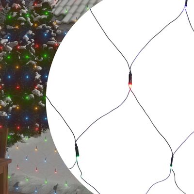 vidaXL Ziemassvētku lampiņu tīkls, 4x4 m, 544 krāsainas LED