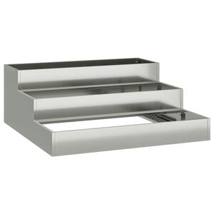 vidaXL Dārza stādītājs Sudraba 90 x 90 x 35 cm Cinkots tērauds