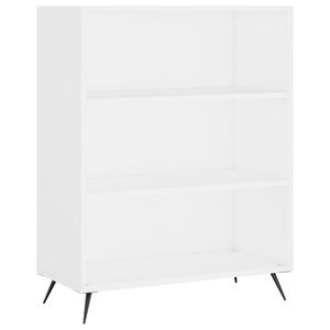 vidaXL grāmatu plaukts, balts, 69,5x32,5x90 cm, inženierijas koks