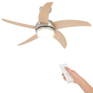 vidaXL Griestu ventilators ar gaismu un tālvadību &Oslash; 110 cm Sonoma