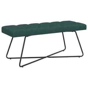 vidaXL Sols ar pogām Tum&scaron;i zaļ&scaron; 110 x 40 x 46 cm Audums