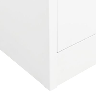 vidaXL skapis, 80x50x180 cm, balts, tērauds