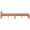vidaXL Gultas rāmis Vaks brūns 205.5 x 95.5 x 51 cm Ciets priedes koks