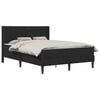 vidaXL Gultas rāmis ar matraci Melns 160 x 200 cm Samts