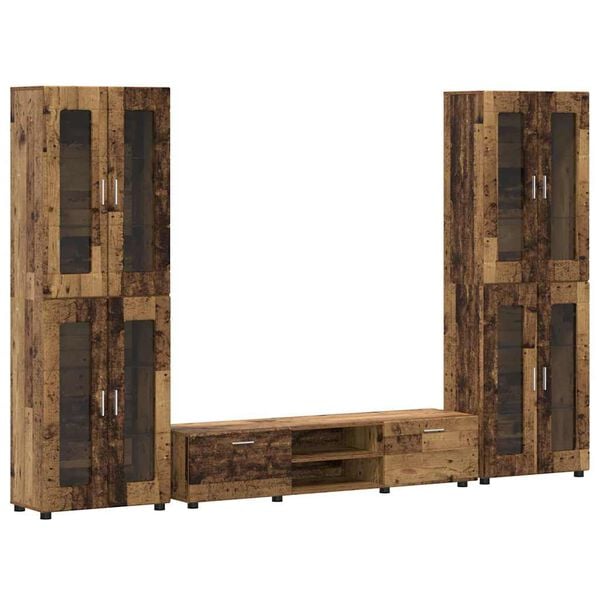 vidaXL TV skapī&scaron;u komplekts FLORIN Vecs koks Inženierijas koks