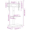 vidaXL stūra TV statīvs, 2 līmeņi, 32-65 collu TV, melns