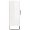 vidaXL kumode, spīdīgi balta, 69,5x34x90 cm, inženierijas koks