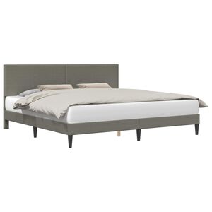 vidaXL Gultas rāmis Gai&scaron;i pelēka 180 x 200 cm Korduroja audums
