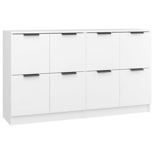 vidaXL kumodes, 2 gab., baltas, 60x30x70 cm, inženierijas koks