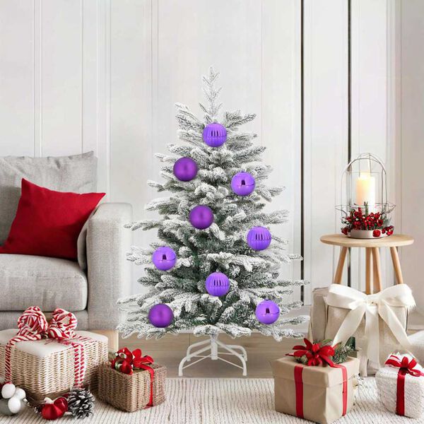 vidaXL Ziemassvētku rotājumu komplekts XL 15 pcs Ceriņkrāsa Plastmasa