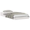 vidaXL Gultas rāmis Balts 80 x 210 cm Ciets priedes koks