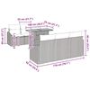 vidaXL Dārza dīvānu komplekts 7 pcs Bē&scaron;a Poliūtu rotangpalma